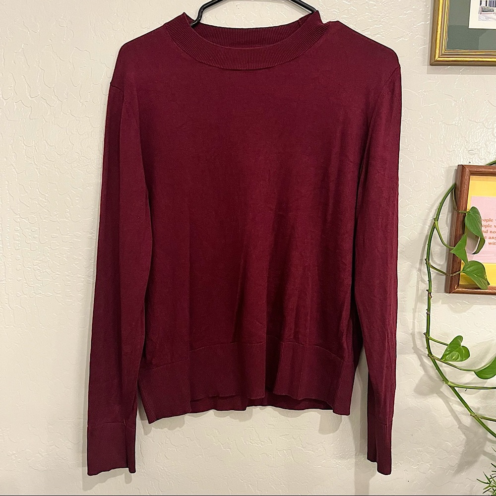 Silk cashmere maroon sweater